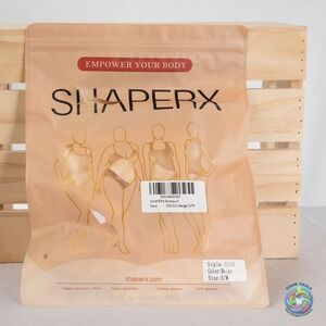 SHAPERX Bodysuit Beige Seamless Snatched Waist Control S/M